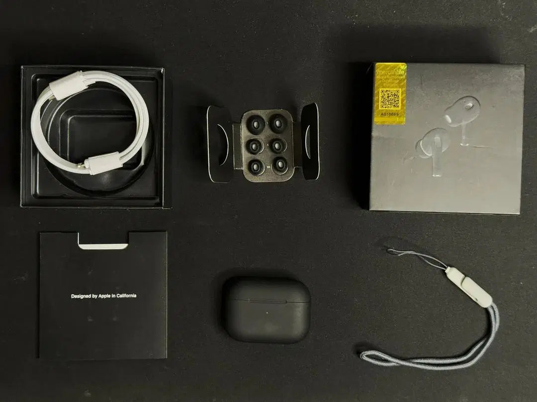 Black Airpods with Long-Lasting Battery & Fast Charge - 2 Pcs