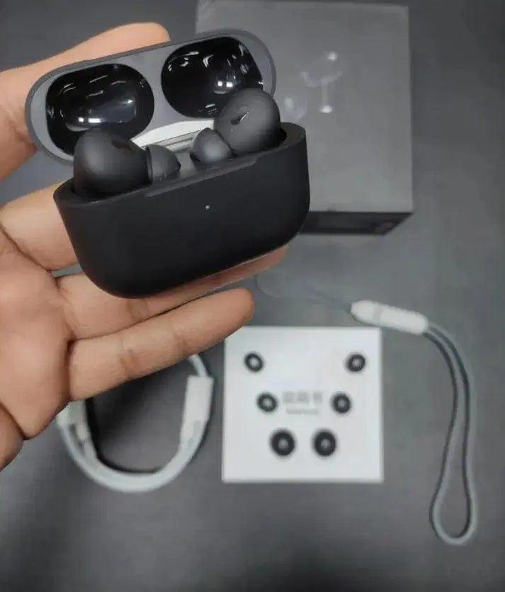 Black Airpods with Long-Lasting Battery & Fast Charge - 2 Pcs