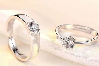 Silver Plated Couple's Ring